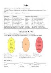 English Worksheet: Verb to be