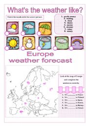 English Worksheet: Whats the weather like?