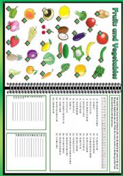 English Worksheet: Fruit and vegetables