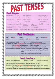 English Worksheet: Past tenses (three pages)