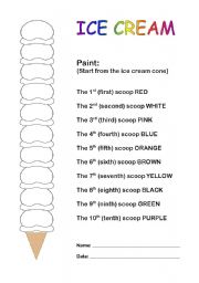 English Worksheet: Ice cream