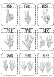 English Worksheet: Numbers Game Cards BW + rules