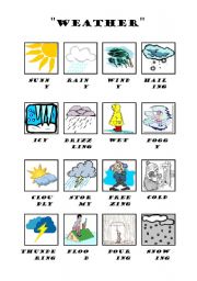 English Worksheet: Weather