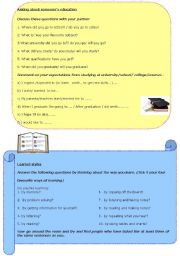 English Worksheet: School and Education