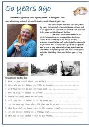 English Worksheet: used to comprehension 