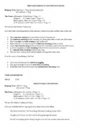 English worksheet: The Past Perfect Continuous and The Future Continuous