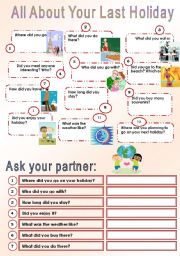 English Worksheet: All about Your Last Holiday