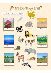 Animal Habitats - 2 exercises