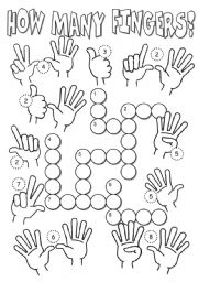 English Worksheet: How many fingers?