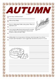 English Worksheet: AUTUMN