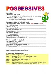 English Worksheet: Possessive Pronouns