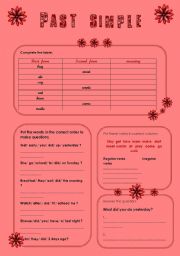 English Worksheet: past simple 