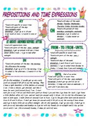 prepositions and time expressions guide