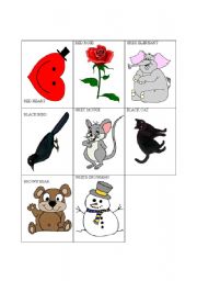 English worksheet: flash cards colours
