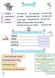 English Worksheet: My baby (part 2 / 2 )