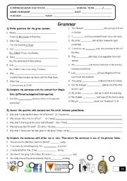 English Worksheet: PAST SIMPLE TEST