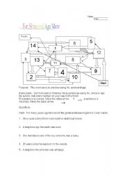 English Worksheet: Since, For and Ago Maze