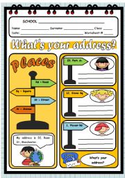 English Worksheet: WHAT�S YOUR ADDRESS?