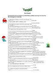 English Worksheet: Tenses. Revision.