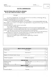 English Worksheet: A LETTER written comprehension