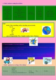 English worksheet: Travelling