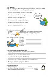 English worksheet: What came first, relative pronouns, passive, ...