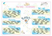 English worksheet: My baby - vocabulary