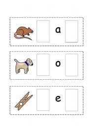 English Worksheet: Beginning and Ending Sounds Activity Cards and Worksheet