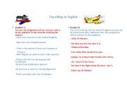 English worksheet: Travelling in English