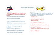 English Worksheet: Travelling in English