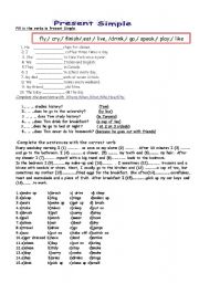 English Worksheet: Present Simple