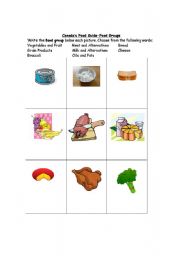 English Worksheet: Food Group Puzzle