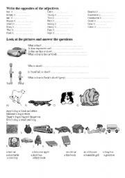 English worksheet: adjectives