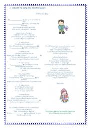 English Worksheet: Song  