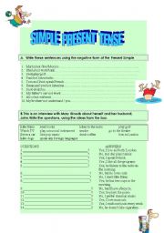 English Worksheet: present simple tense