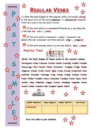 English Worksheet: Past Simple- Regular Verbs