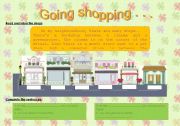 English Worksheet: shops in town