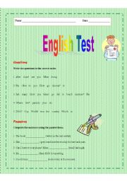 English Worksheet: English Intermediate Test