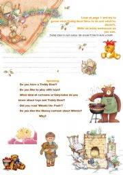 English Worksheet: Teddy Bears Life (2/2)