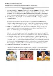 English Worksheet: Eating Champion