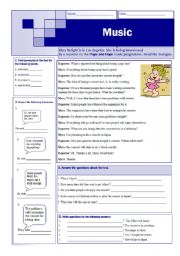 English Worksheet: Music (18.11.09)