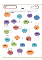 English Worksheet: Irregular verbs-forms