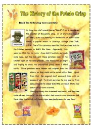 The History of the Potato Crisp - 2 pages + key