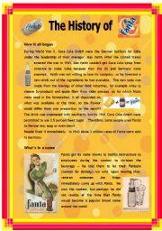 English Worksheet: The History of Fanta - 2 pages
