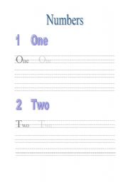 English worksheet: Numbers