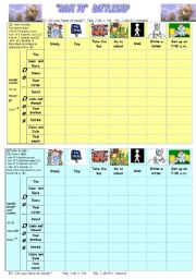 English Worksheet: Battleship to practice  HAVE TO