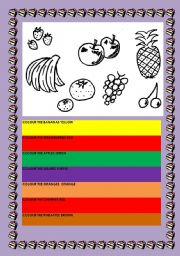 English worksheet: Fruits