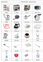 English Worksheet: The Kitchen