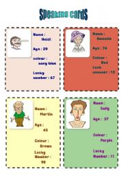 English Worksheet: speaking cards ( part 1 )