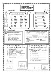 Present Simple, Possessive Adjectives & Genitive Apostrophe